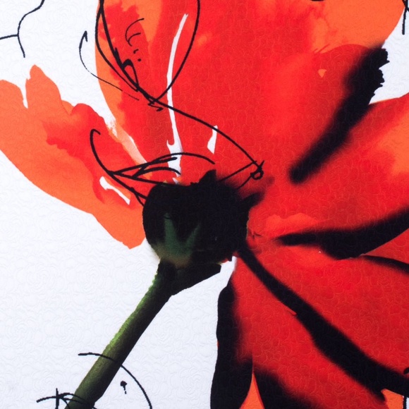 Mood Large Scale Orange Flower Fabric - Picture 2 of 4